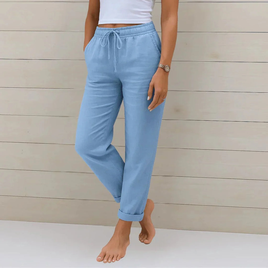 Dames Broek Wijde pijpen luchtige weving Zomer Relaxed Fit – Vorana