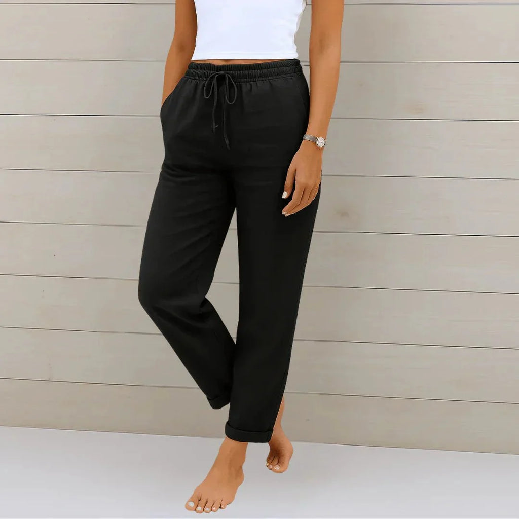 Dames Broek Wijde pijpen luchtige weving Zomer Relaxed Fit – Vorana