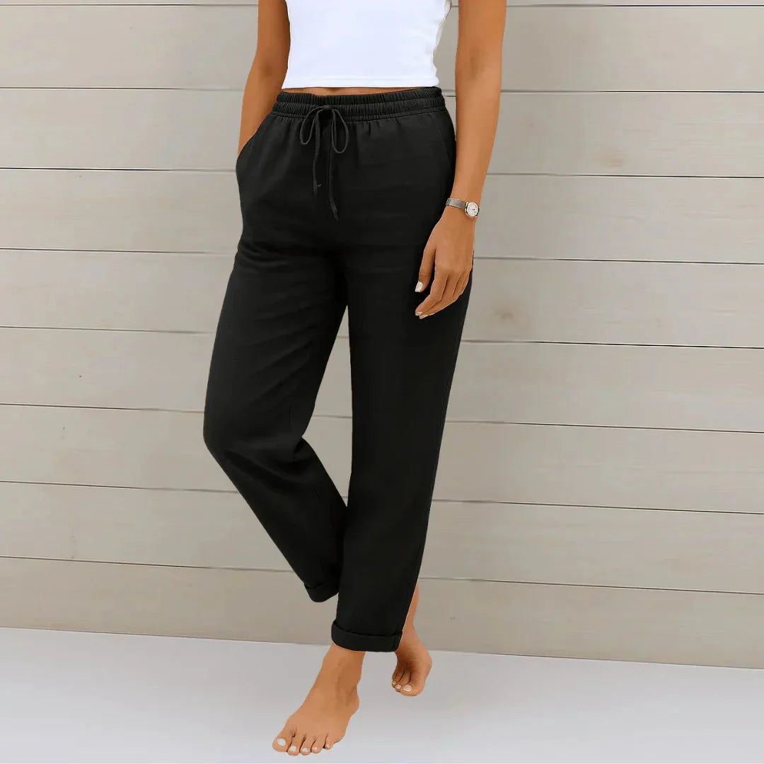 Dames Broek Wijde pijpen luchtige weving Zomer Relaxed Fit – Vorana
