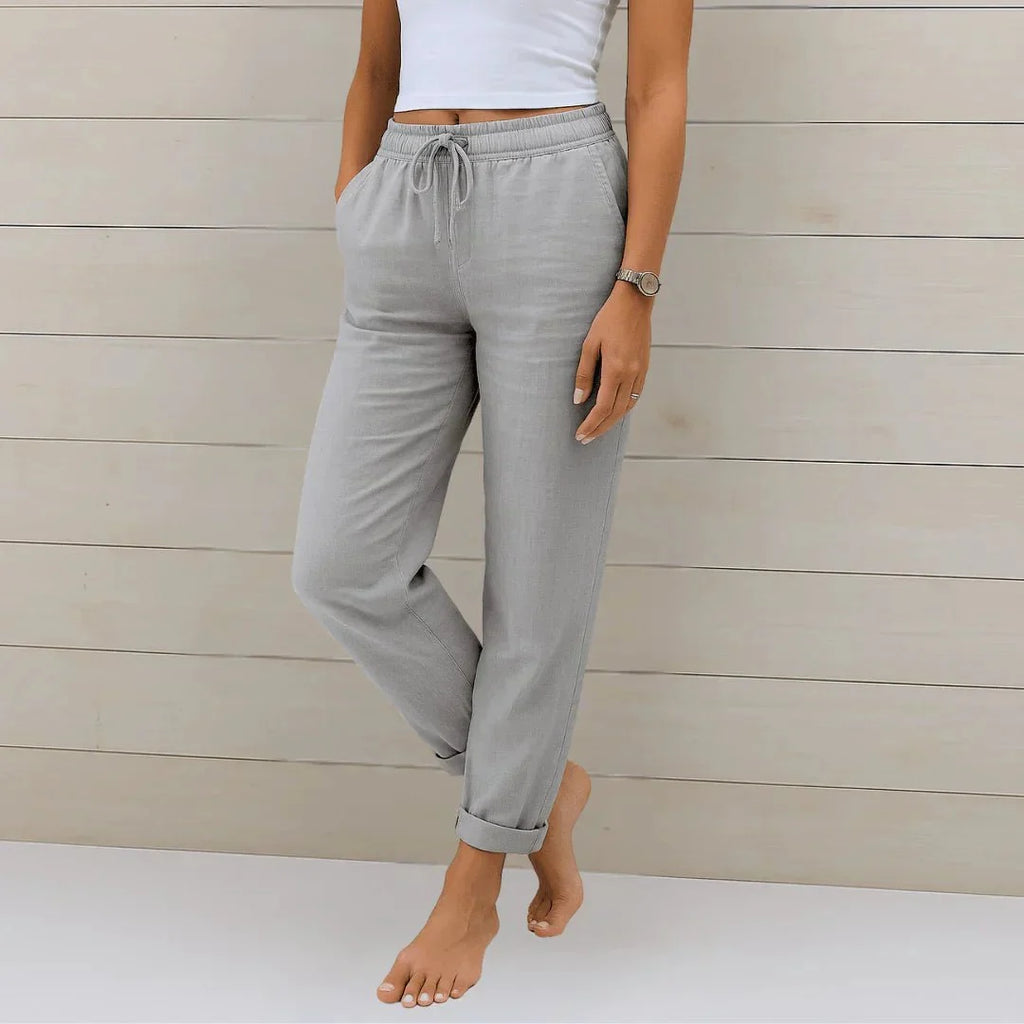 Dames Broek Wijde pijpen luchtige weving Zomer Relaxed Fit – Vorana