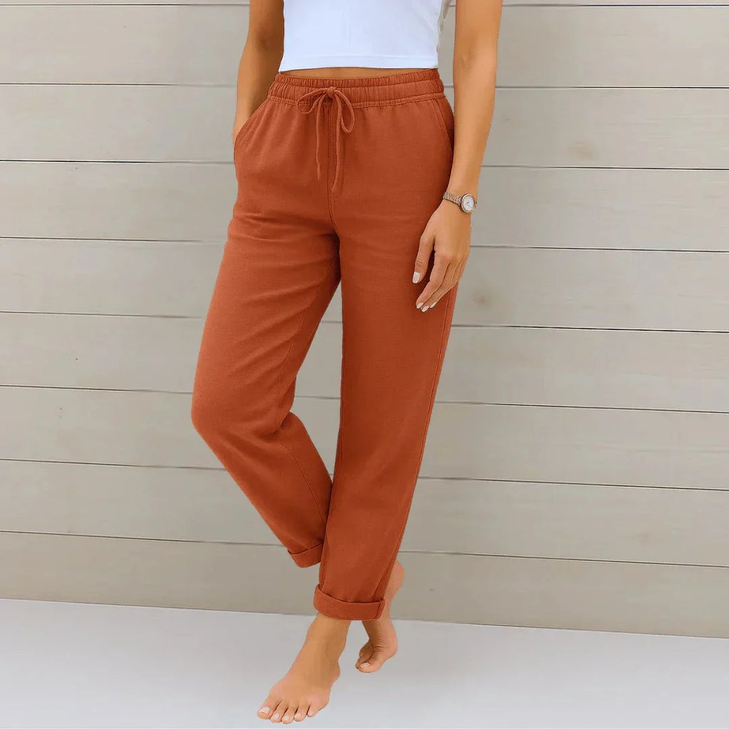 Dames Broek Wijde pijpen luchtige weving Zomer Relaxed Fit – Vorana