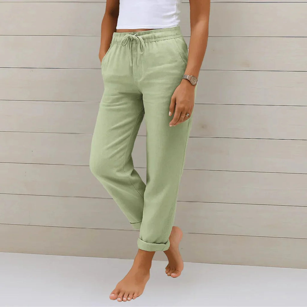 Dames Broek Wijde pijpen luchtige weving Zomer Relaxed Fit – Vorana