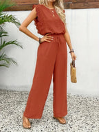 Dames Co-ord Set Kanten details Relaxed fit – Vorana