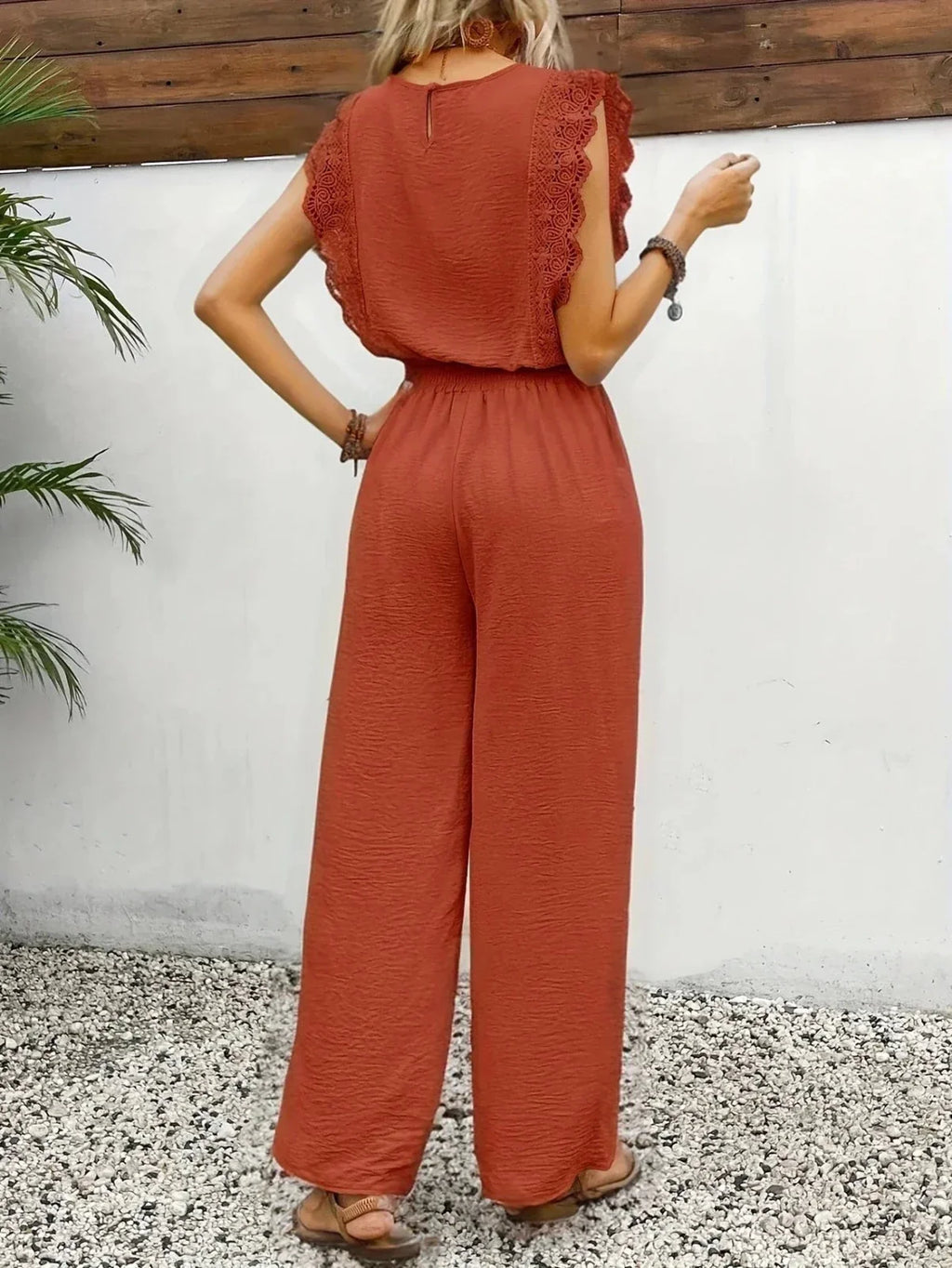 Dames Co-ord Set Kanten details Relaxed fit – Vorana