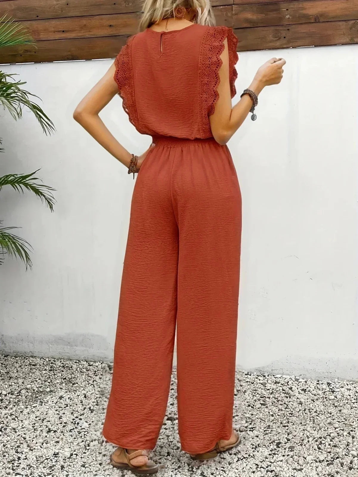 Dames Co-ord Set Kanten details Relaxed fit – Vorana