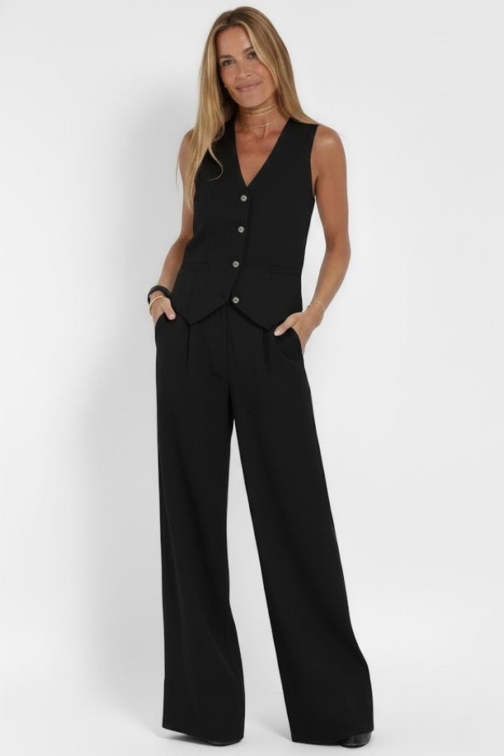 Dames Co-ord Set V-hals waistcoat – Vorana