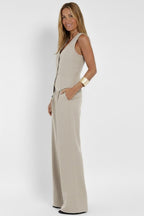 Dames Co-ord Set V-hals waistcoat – Vorana
