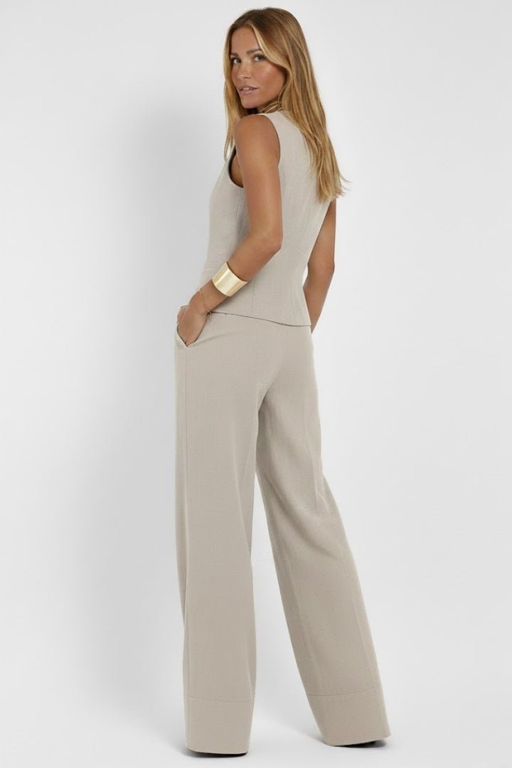 Dames Co-ord Set V-hals waistcoat – Vorana