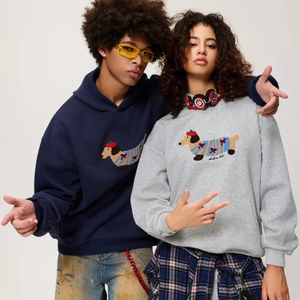 Dames Hoodie Oversized Borduurdetails – Vorana