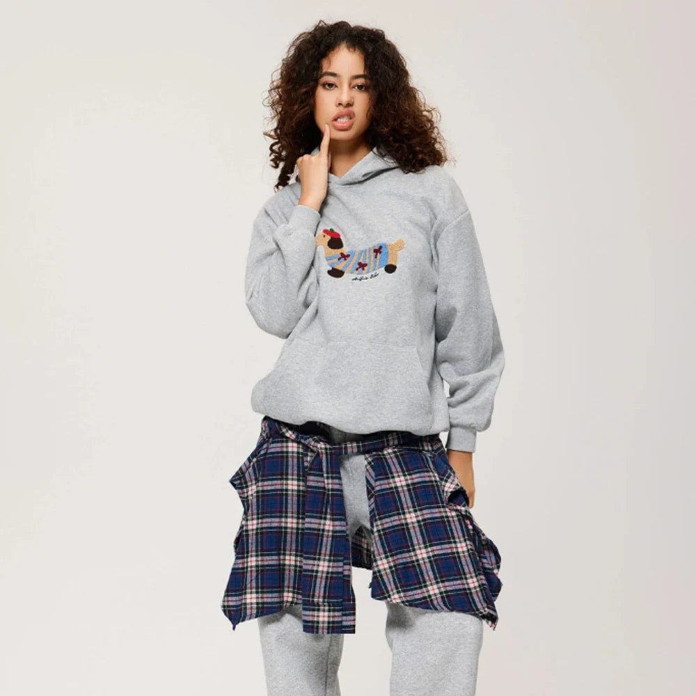 Dames Hoodie Oversized Borduurdetails – Vorana