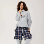 Dames Hoodie Oversized Borduurdetails – Vorana