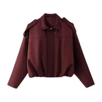 Dames Jas Gevoerd Ritssluiting bomber – Vorana