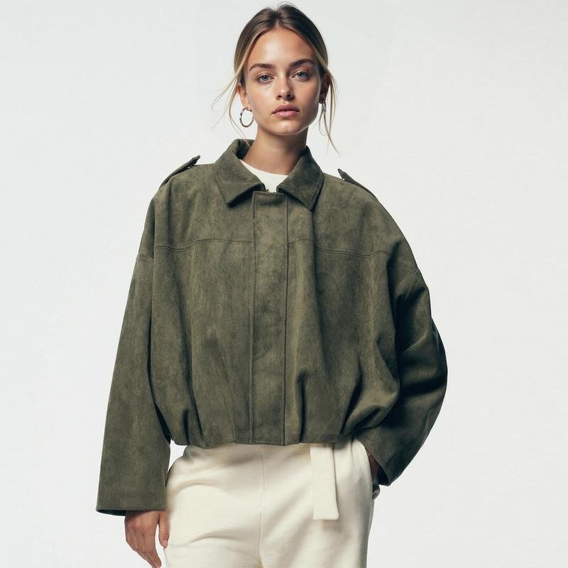 Dames Jas Gevoerd Ritssluiting bomber – Vorana