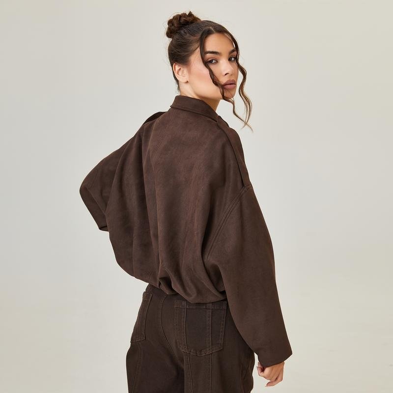 Dames Jas Gevoerd Ritssluiting bomber – Vorana