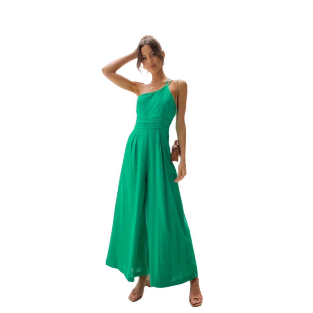 Dames Jumpsuit Ademend Stretch Modern Casual – Vorana