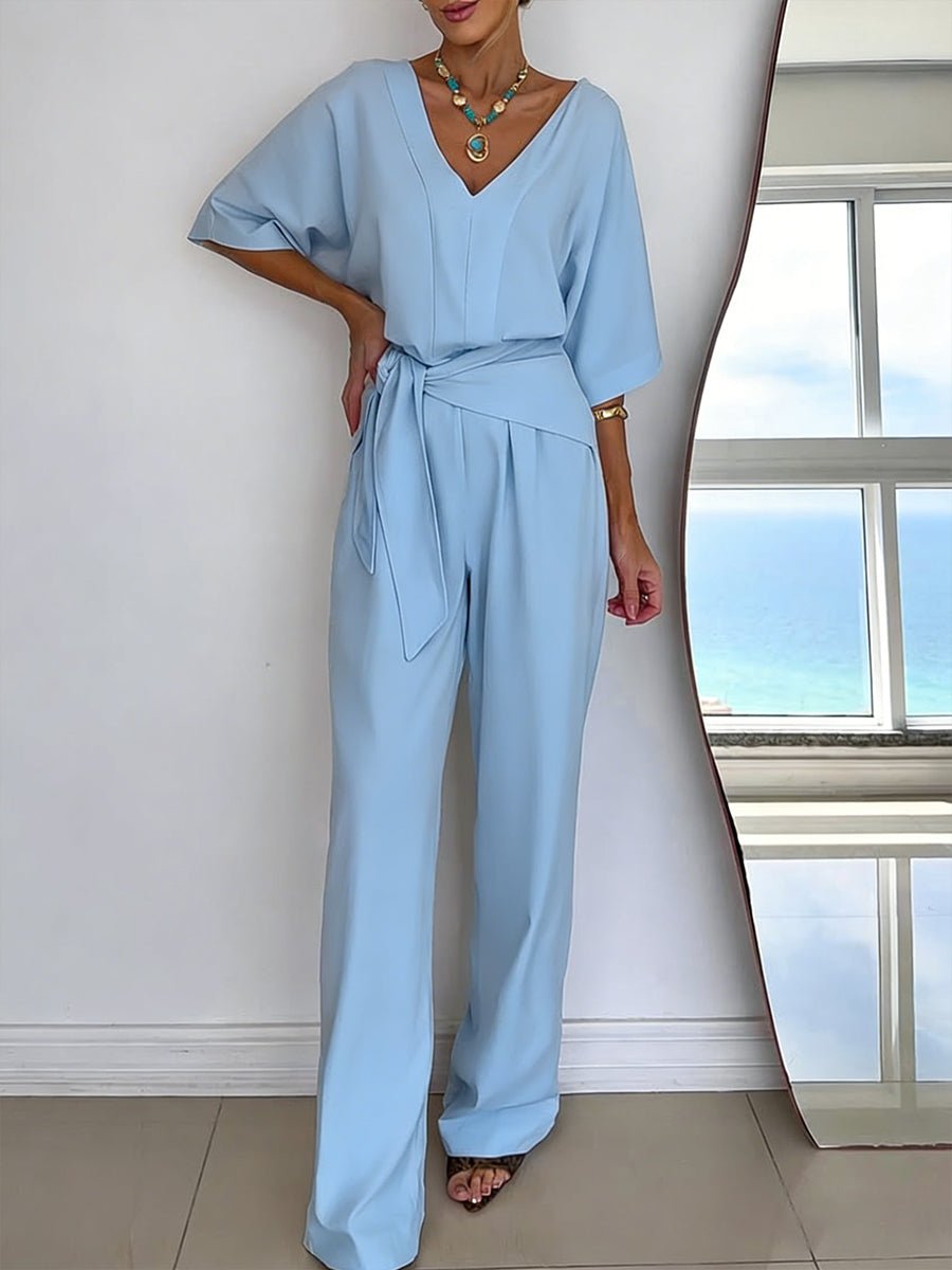 Dames Jumpsuit Elastische taille achtersluiting – Vorana