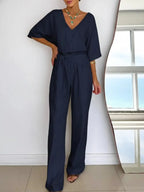 Dames Jumpsuit Elastische taille achtersluiting – Vorana