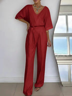 Dames Jumpsuit Elastische taille achtersluiting – Vorana
