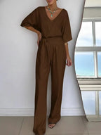 Dames Jumpsuit Elastische taille achtersluiting – Vorana