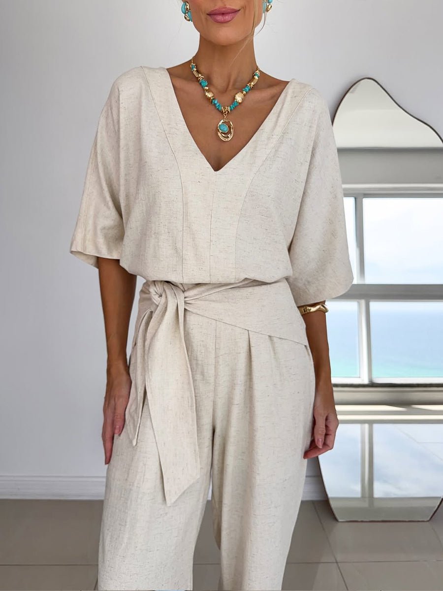 Dames Jumpsuit Elastische taille achtersluiting – Vorana
