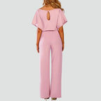 Dames Jumpsuit Wijde pijpen verstelbare tailleceintuur – Vorana