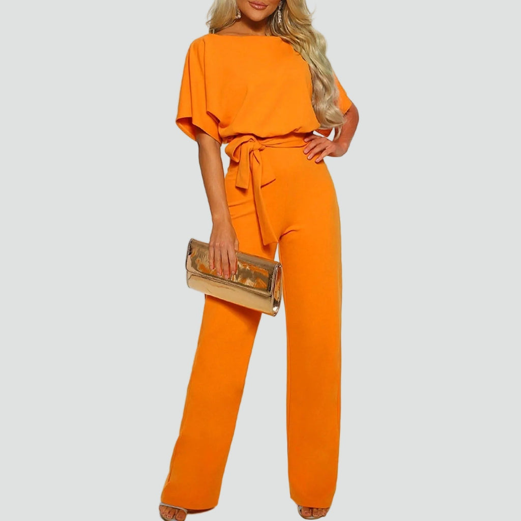 Dames Jumpsuit Wijde pijpen verstelbare tailleceintuur – Vorana