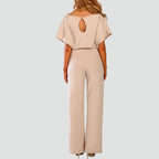Dames Jumpsuit Wijde pijpen verstelbare tailleceintuur – Vorana