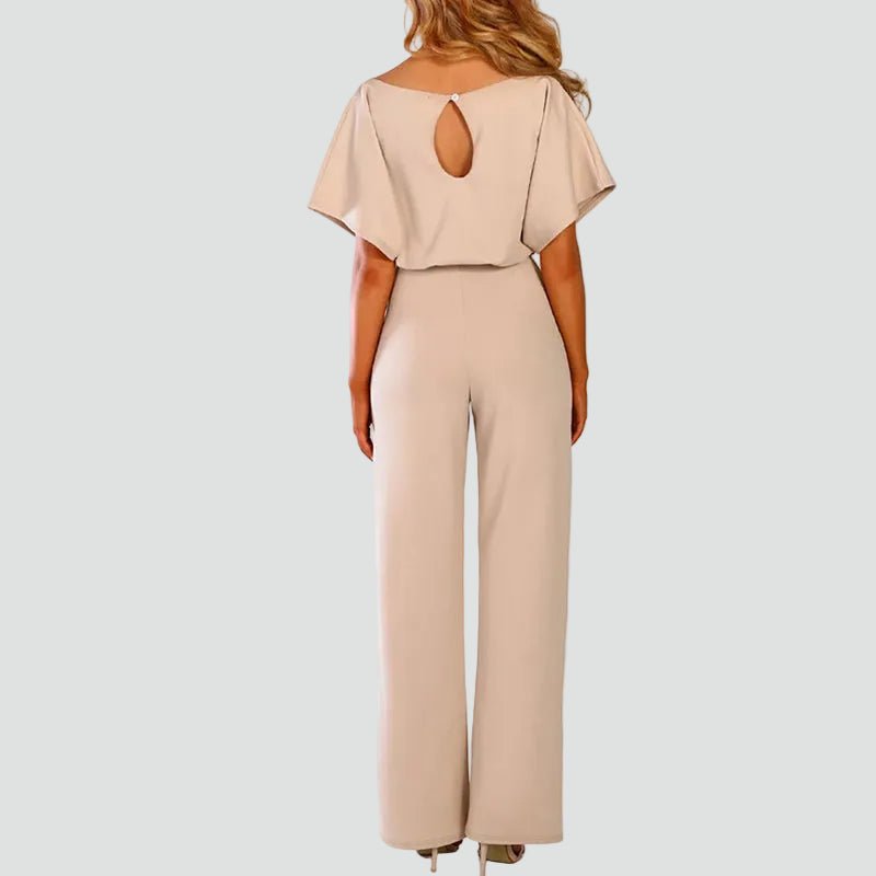 Dames Jumpsuit Wijde pijpen verstelbare tailleceintuur – Vorana