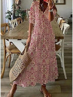 Dames Jurk Maxi Boho Pullover Ruimvallend – Vorana