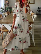 Dames Jurk Maxi Boho Pullover Ruimvallend – Vorana