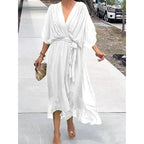 Dames Jurk Maxi Casual Leer – Vorana