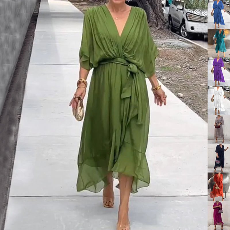 Dames Jurk Maxi Casual Leer – Vorana