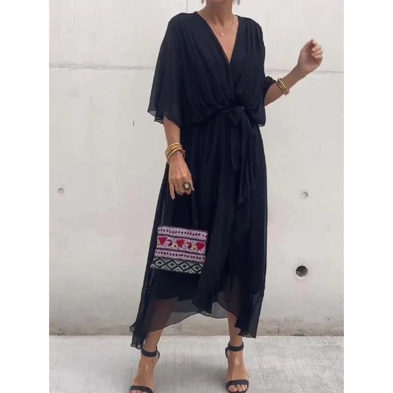 Dames Jurk Maxi Casual Leer – Vorana