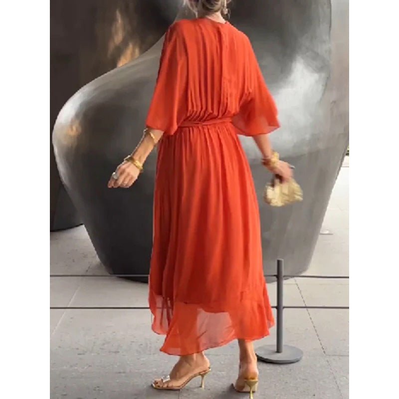 Dames Jurk Maxi Casual Leer – Vorana