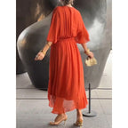 Dames Jurk Maxi Casual Leer – Vorana