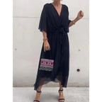 Dames Jurk Maxi Casual Leer – Vorana