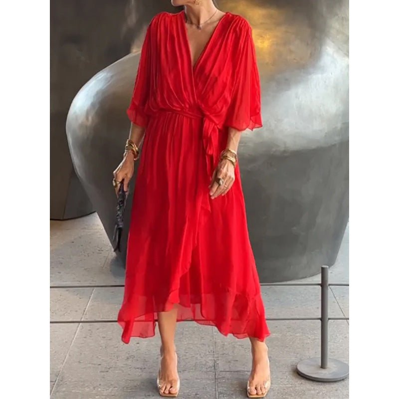 Dames Jurk Maxi Casual Leer – Vorana