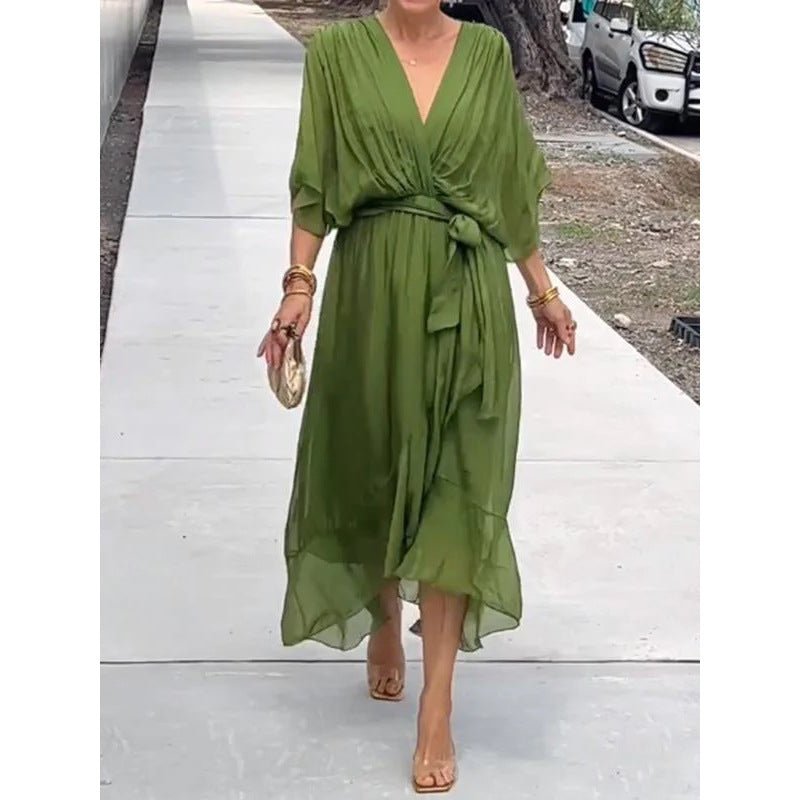 Dames Jurk Maxi Casual Leer – Vorana