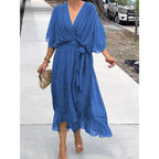 Dames Jurk Maxi Casual Leer – Vorana