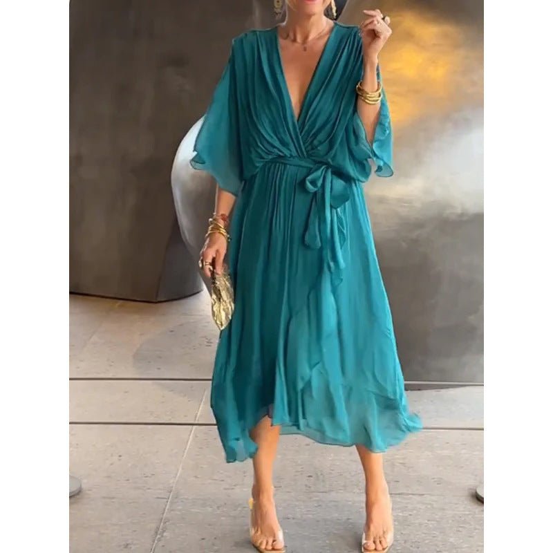 Dames Jurk Maxi Casual Leer – Vorana