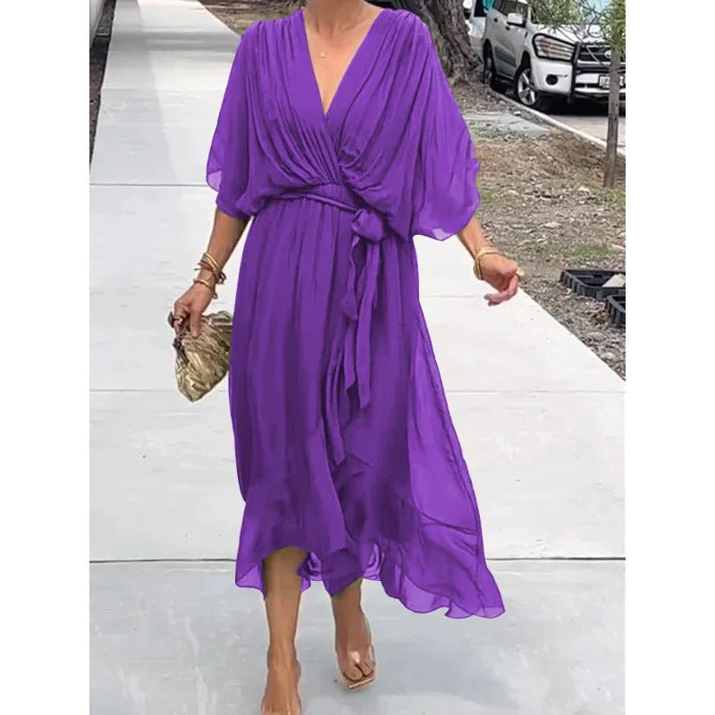 Dames Jurk Maxi Casual Leer – Vorana