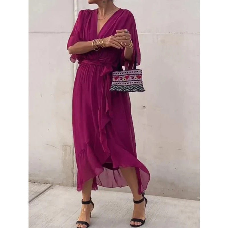 Dames Jurk Maxi Casual Leer – Vorana
