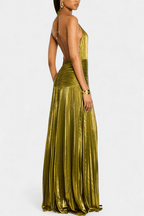 Dames Jurk Maxi Off-Shoulder Splitt mouwloos – Vorana