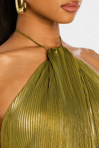Dames Jurk Maxi Off-Shoulder Splitt mouwloos – Vorana