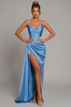 Dames Jurk Maxi Split Strapless Hartuitsnijding – Vorana