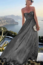 Dames Jurk Maxi Strapless Ritssluiting achter – Vorana