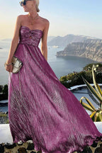 Dames Jurk Maxi Strapless Ritssluiting achter – Vorana