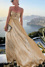 Dames Jurk Maxi Strapless Ritssluiting achter – Vorana