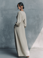 Dames Jurk Maxi V-hals Gestreept dessin – Vorana