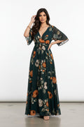 Dames Jurk Maxi V-hals met getailleerde tailleband – Vorana